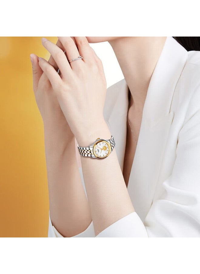 ROSDN Ros Dn Gold Watch, Pure Gold 999, Genuine Diamond Pixiu Watch For Women, Mechanical Brand Ladies' Watch, Top Ten Birthday Gifts - Image 3