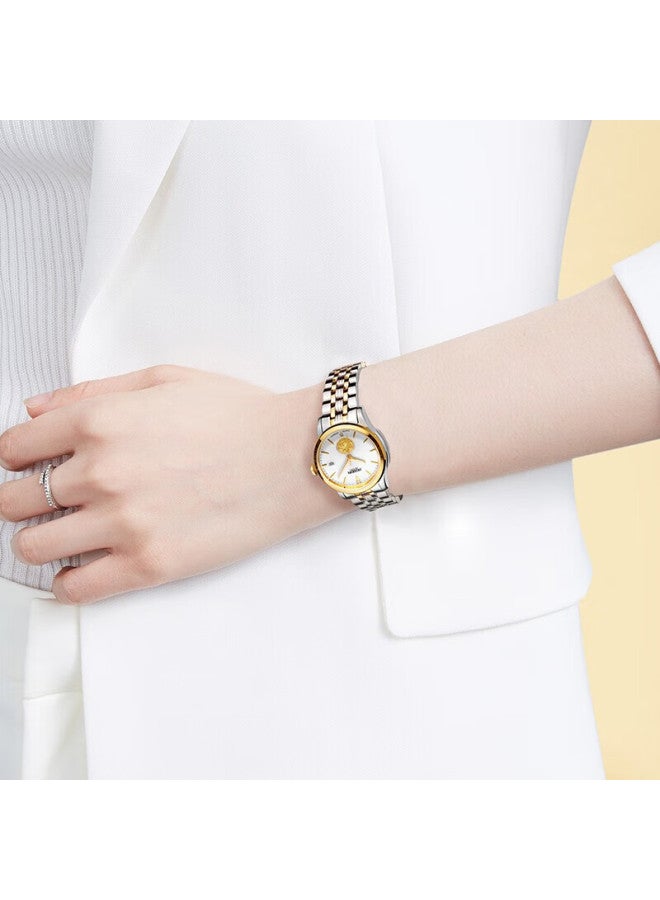 ROSDN Ros Dn Gold Watch, Pure Gold 999, Genuine Diamond Pixiu Watch For Women, Mechanical Brand Ladies' Watch, Top Ten Birthday Gifts - Image 4