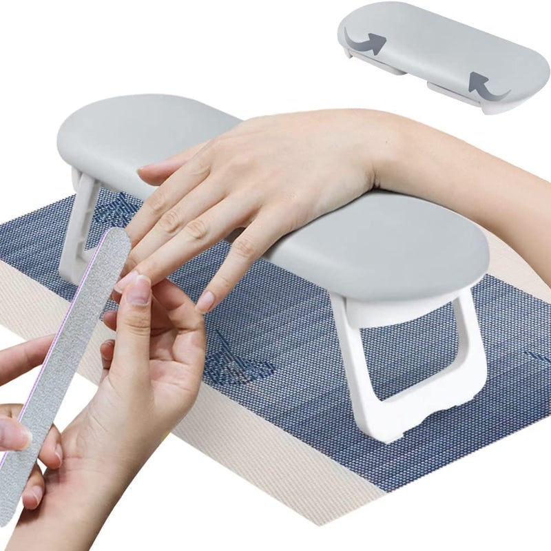 NAILWIND Nail Hand Rest Cushion, Microfiber Leather Arm Rest Nail Table for Fingernails and Toenails, Professional Manicure Nail Pillow Hand Rest Stand for Nail Technician Salon Use - Image 1