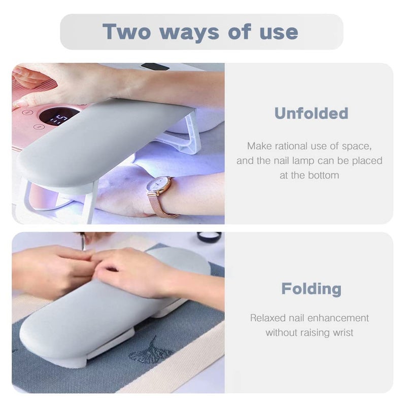 NAILWIND Nail Hand Rest Cushion, Microfiber Leather Arm Rest Nail Table for Fingernails and Toenails, Professional Manicure Nail Pillow Hand Rest Stand for Nail Technician Salon Use - Image 3