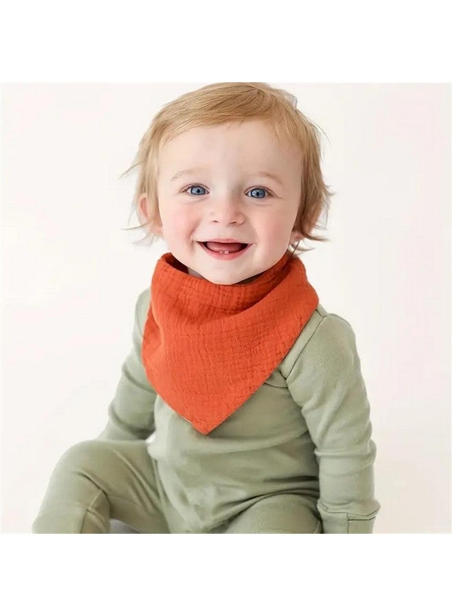 Nishine 8 PACK Muslin Baby Bibs 6-layer 100% Cotton Unisex Absorbent Adjustable Bandana Drool Bibs for Teething Drooling (Multi&Classic)  - Image 2
