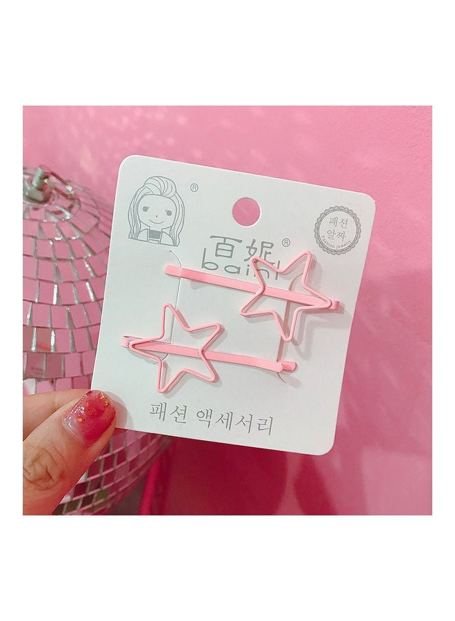 NIBEMINENT 2-Piece Korean Style Hair Clips Multicolor 8 x 8cm - Image 1