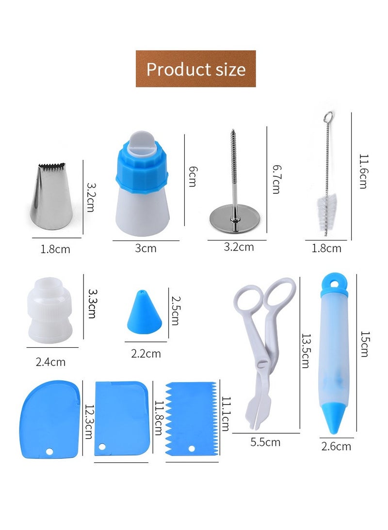66 Piece Cake Decorating Set Decorating Set Baking Supplies with Icing Wand, Pastry Wand, Icing Spatula, Pipe Nozzle Coupler DIY Baking and Pastry Tools - Image 5