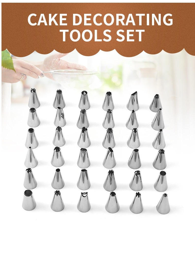 66 Piece Cake Decorating Set Decorating Set Baking Supplies with Icing Wand, Pastry Wand, Icing Spatula, Pipe Nozzle Coupler DIY Baking and Pastry Tools - Image 3