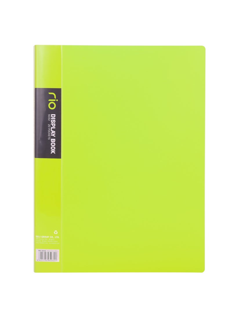 Deli - Deli E5032 Display Book - A4, 20 Pages, Assorted Colors - Image 1