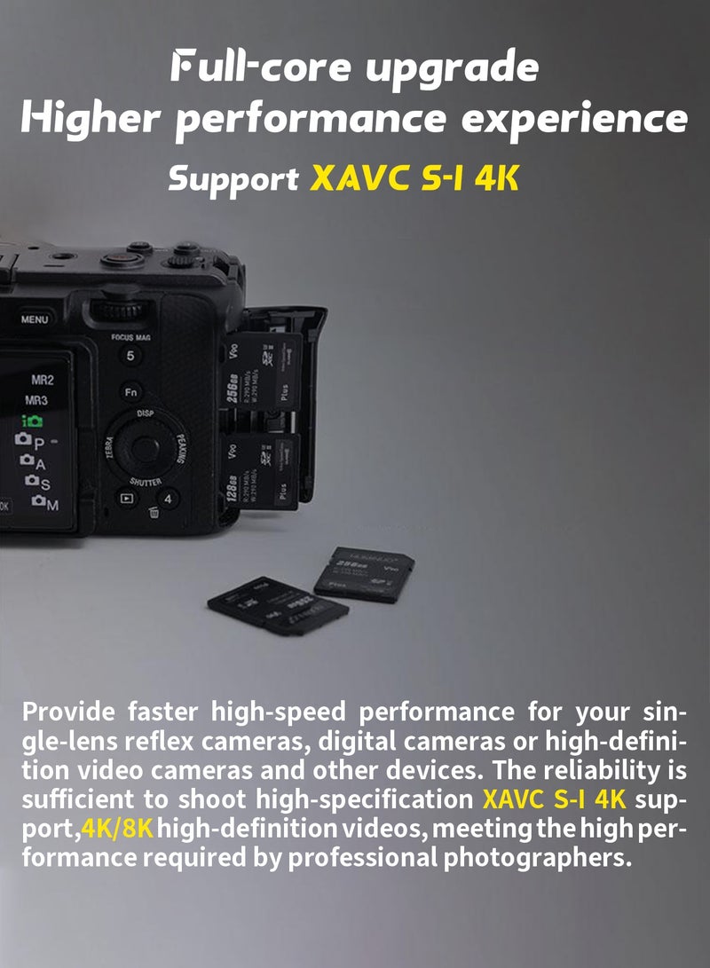 NUMINUO 256GB v90 sd card 256GB UHS-II U3 V90 SDXC Memory Card - Up to 290MB/s Read Speed and 290MB/s Write Speed - Image 5