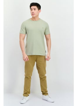 French Connection Men Crew Neck Short Sleeves Brand Logo T-shirt, Sage Green  - Image 4