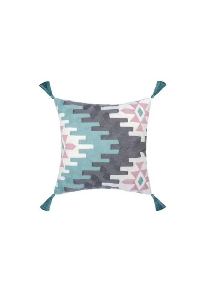Donetella 2 Piece Embroidered Cushion Cover (45X45 cm) without filler Multicolor