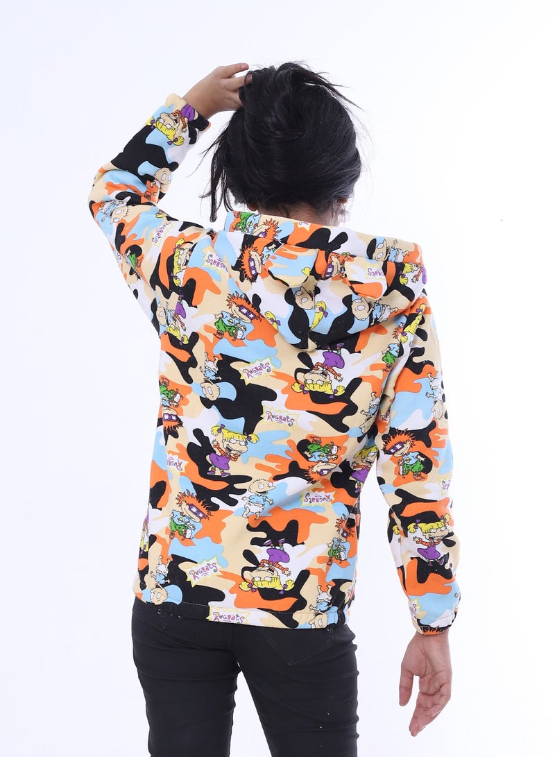 بيبو سترة بغطاء رأس وطبعة شخصيات كرتونية من راغراتس للأطفال متعدد الالوان_متعدد الالوان - Image 3