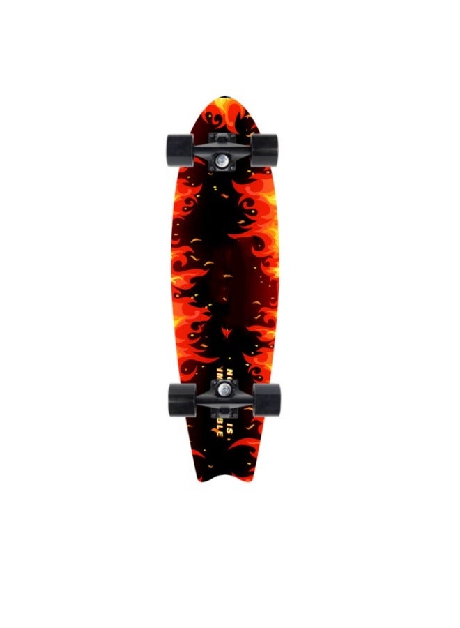 MIXDE Skateboard 28 Inch Cruiser Skateboard Complete Skateboard with PU95A Wheel and ABEC 7 Bearings Retro Board Classic Skateboard,Skateboard for Kids Beginner - Image 1