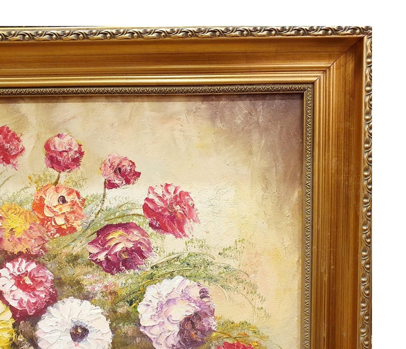 Hand painted oil painting with frame - Image 2