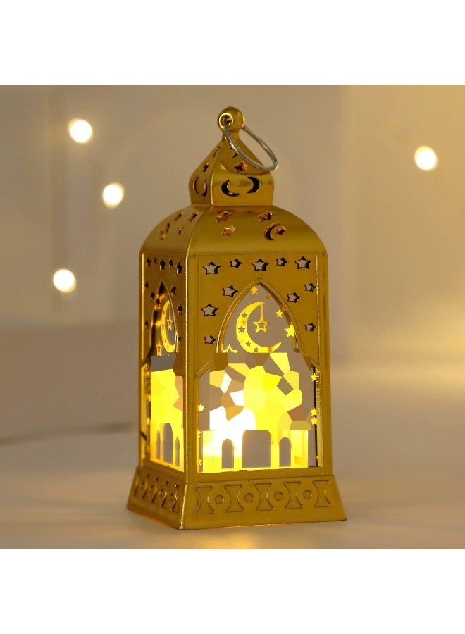 Ramadan Lantern Mini Castle Moon LED Not Water Resistant Home Decor Eid Mubarak Tabletop Mount - Image 2
