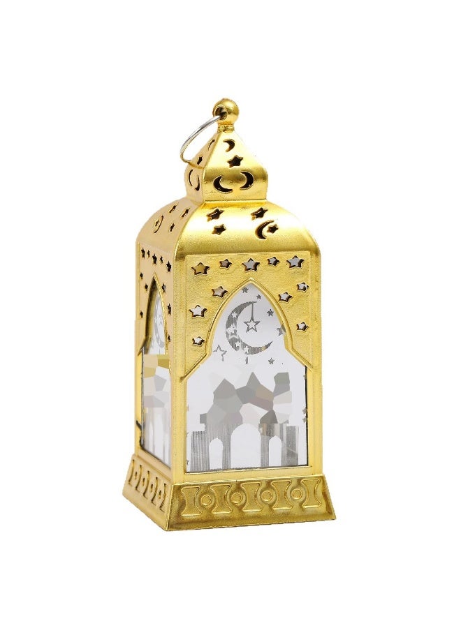 Ramadan Lantern Mini Castle Moon LED Not Water Resistant Home Decor Eid Mubarak Tabletop Mount - Image 1