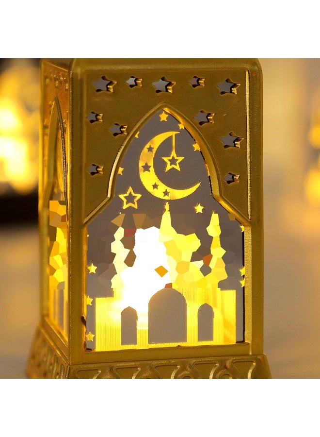 Ramadan Lantern Mini Castle Moon LED Not Water Resistant Home Decor Eid Mubarak Tabletop Mount - Image 4