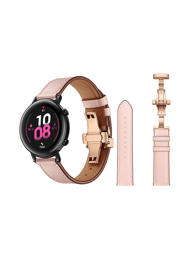 Perfii Stylish Replacement Band For Huawei Watch GT/GT 2 42mm Pink - Image 2