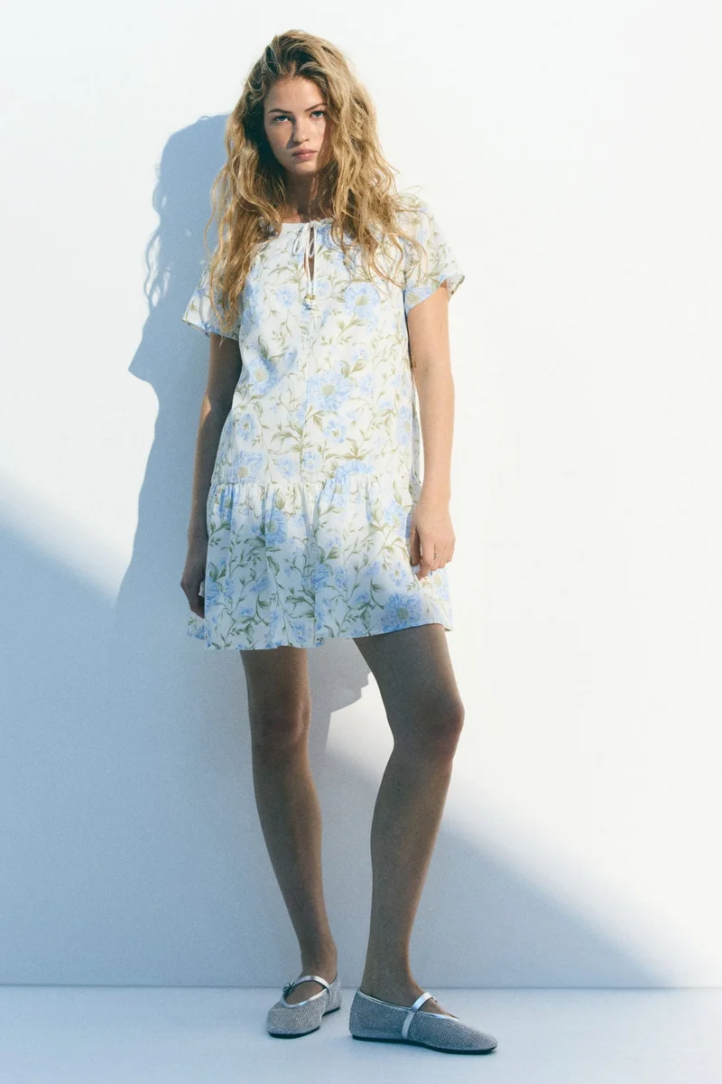 H&M Flared-hem cotton dress