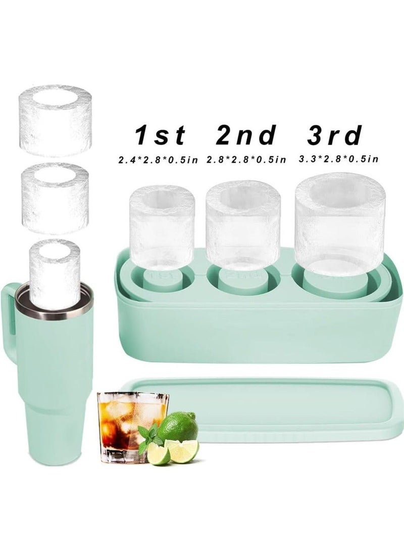 Stanley ice cube tray, suitable for 30/40oz Stanley water glass ice making mold, reusable cylindrical silicone ice cube mold, can be used for ice drinks, juice, whiskey, cocktails