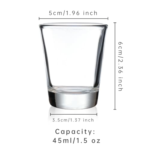 BCnmviku 1.5 oz Shot Glasses Sets with Heavy Base, Clear Shot Glass (4 Pack) - Image 3