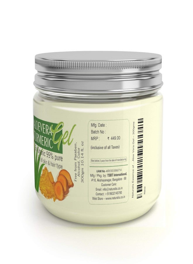 Naturalis Essence of Nature Aloe Vera Gel for Acne, Scars, Glowing & Radiant Skin Treatment (Turmeric), 300ml - Image 3