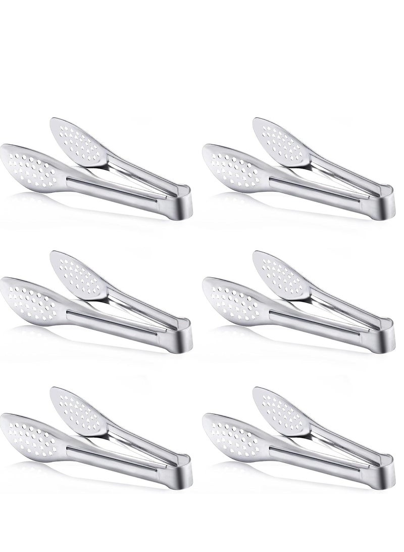 KASTWAVE Serving Tongs Kitchen Tongs,Buffet Tongs, Stainless Steel Food Tong Serving Tong,small tongs 6 Pack (7 Inch) - Image 1