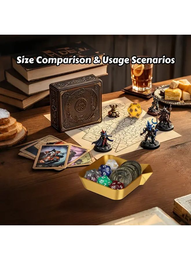 صينية نرد DND مصنوعة من البلاستيك المتين موديل FF605B، صينية ألعاب الطاولة B، بألوان زاهية لتلعيب أدوار الطاولة (TTRPG) - Image 4