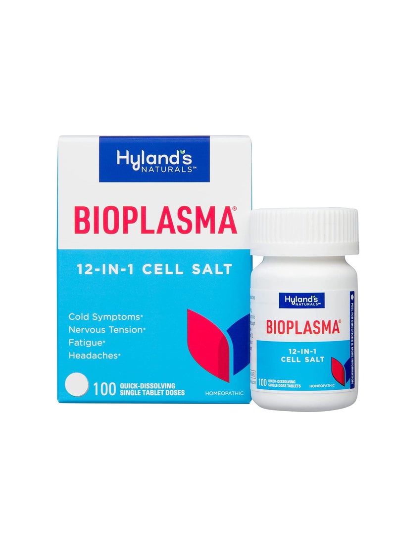 Hyland's Naturals Bioplasma Cell Salts Tablets Naturals Natural Homeopathic Combination of Cell Salts Vital to Cellular Function 100 count 