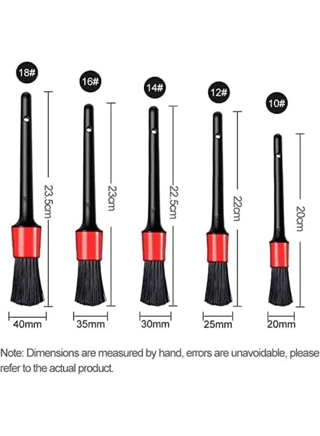 My Souq store :Professional Car Detailing Brush Set (5 Pcs), Multi-Size for Interior & Exterior Cleaning, Wheels, Vents & Dashboard - Image 2
