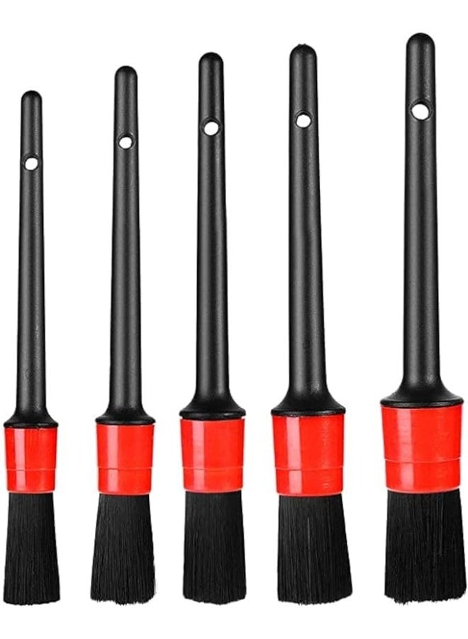 My Souq store :Professional Car Detailing Brush Set (5 Pcs), Multi-Size for Interior & Exterior Cleaning, Wheels, Vents & Dashboard - Image 3