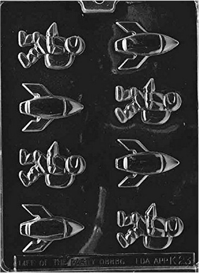 Grandmama's Goodies K023 Spaceman & Rocket Chocolate Candy Soap Mold With Exclusive Molding Instructions  - Image 2