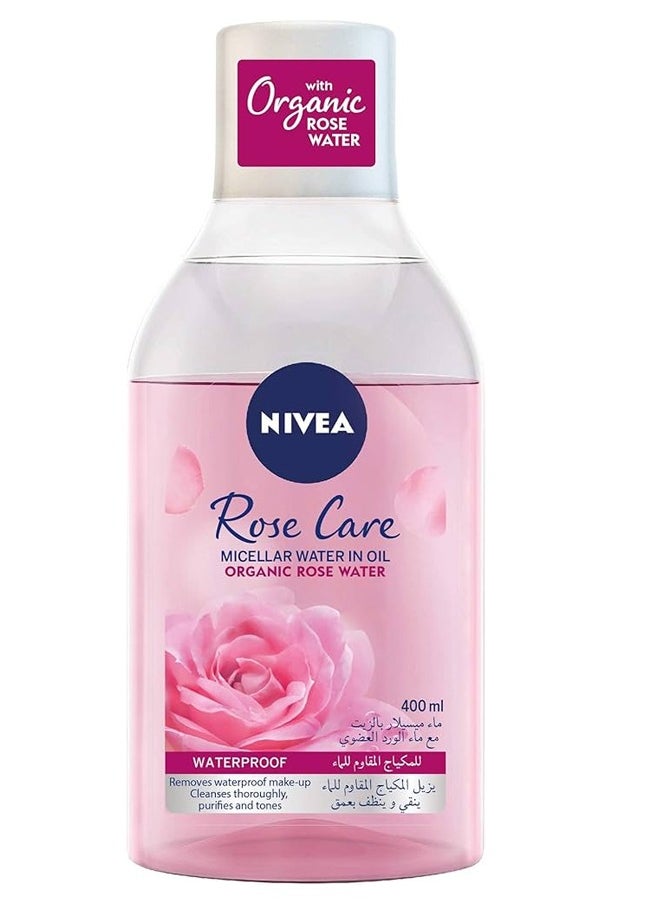 Nivea Micellar Organic Rose Water Makeup Remover 400ml  - Image 1