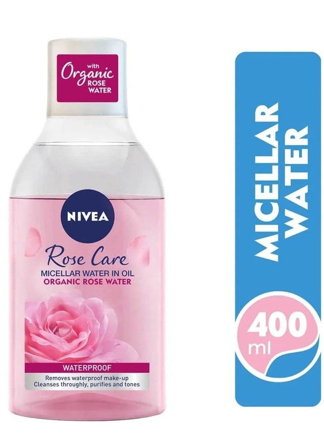Nivea Micellar Organic Rose Water Makeup Remover 400ml  - Image 2