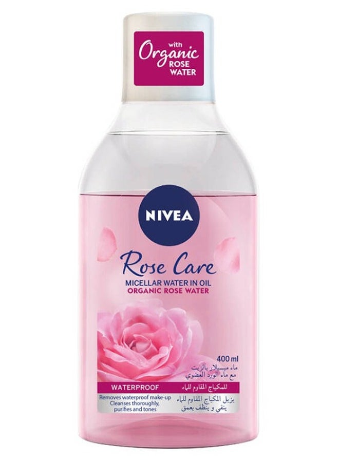 Nivea Micellar Organic Rose Water Makeup Remover 400ml  - Image 3
