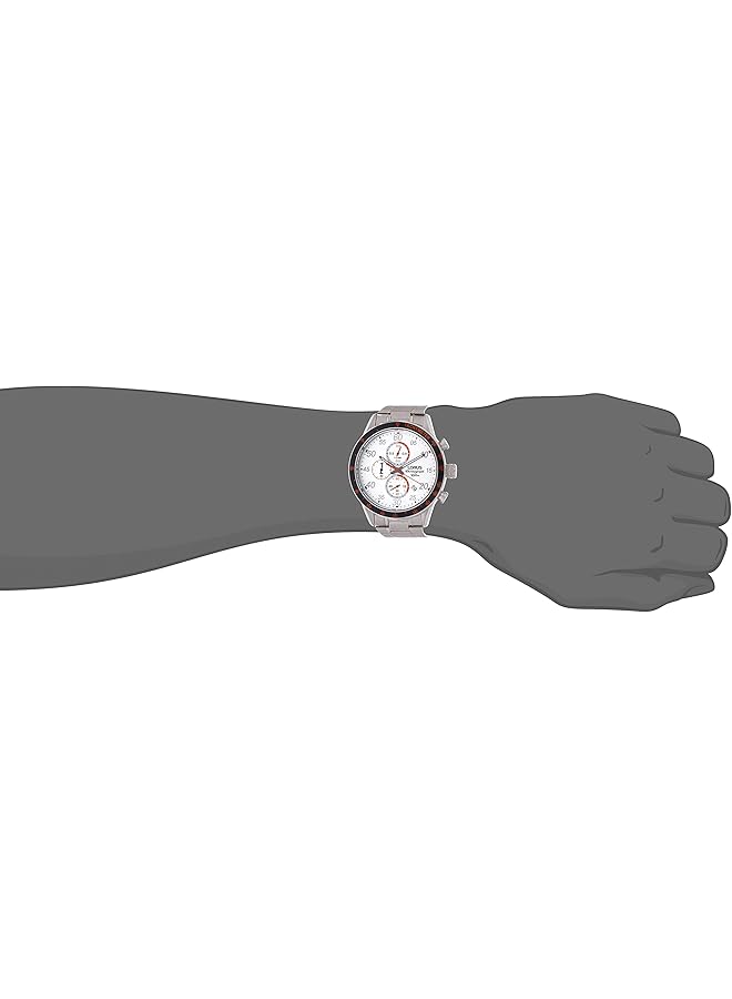 لوراس Rm335Ex9 ساعة رياضية كوارتز مقاومة للماء حتى عمق 100 متر كرونوغراف مقياس سرعة الدوران من الفولاذ المقاوم للصدأ باللون الفضي - Image 4