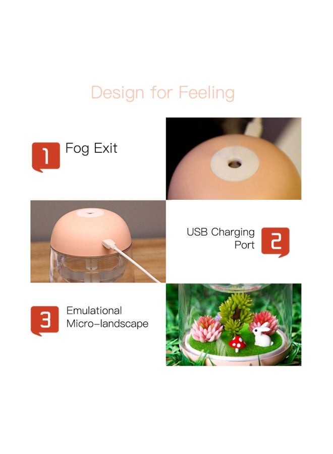 Micro-landscape Air Humidifier Spray 2W Pink/Clear/Green - Image 5