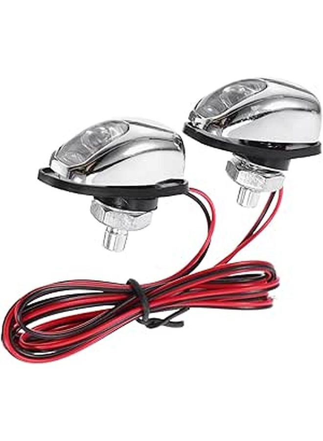 LED Windshield Washer Nozzle Spray Kit with Blue Light for Night Use Front Windscreen Replacement - Image 1