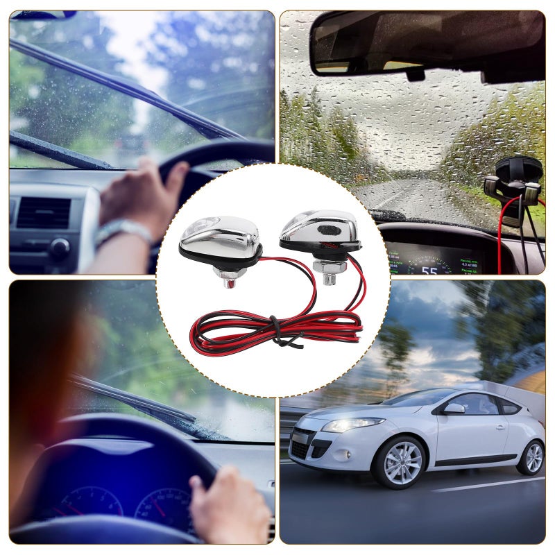 LED Windshield Washer Nozzle Spray Kit with Blue Light for Night Use Front Windscreen Replacement - Image 4