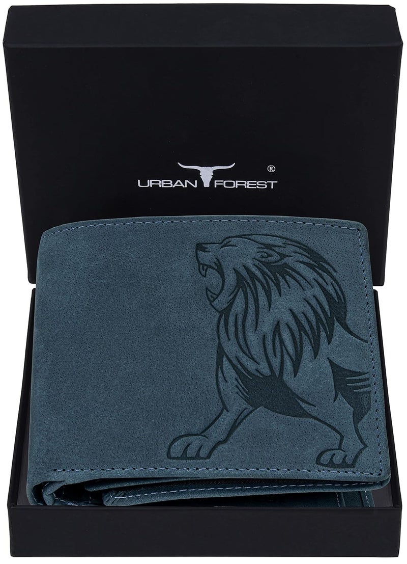 URBANFOREST محفظة ليو الجلدية الزرقاء المقاومة للترددات اللاسلكية للرجال - Image 2