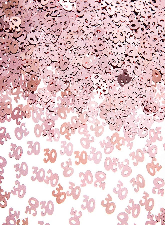 EMAAN 30th Wedding Anniversary and 30th Birthday Party Table Confetti Decorations, 30 Number Metallic Foil Confetti for 30th Anniversary Theme Party（Rose Gold） - Image 2