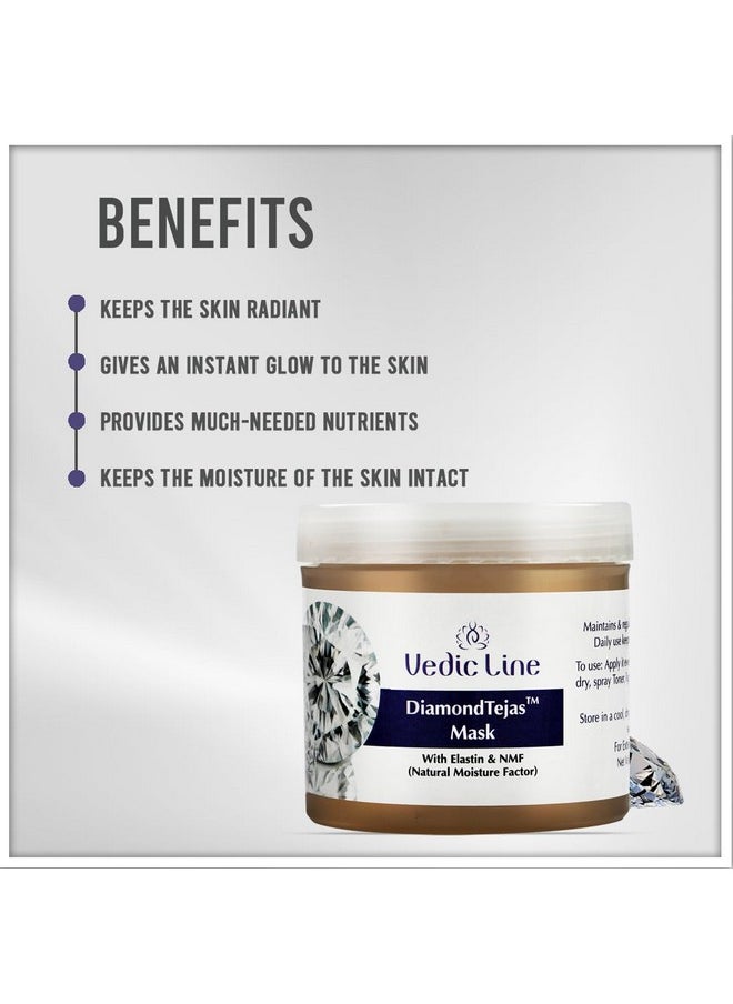 Vedic Line Vedicline Diamond Tejas Face Pack, Reduce Wrinkles, Dark Spots & Scars With Almond Oil, Olive Oil, Shea Butter For Glowing And Radiant Skin,100Ml  - Image 4