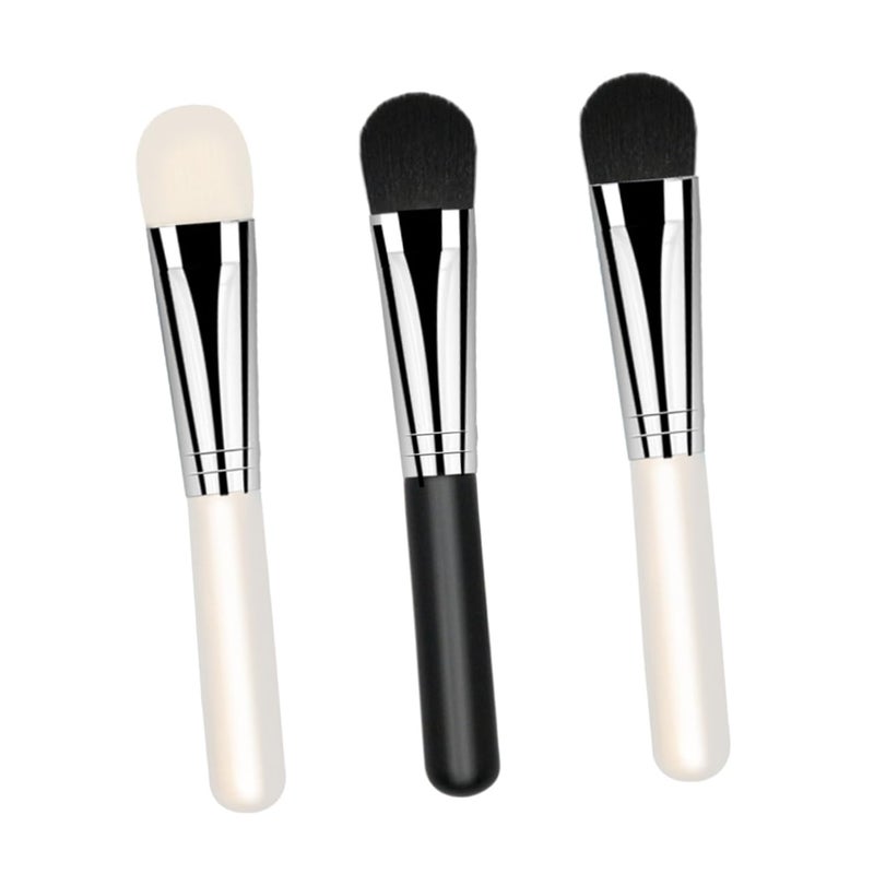 3Pcs Wooden Handle Face Mask Applicator Brush For Gel And Masks Soft Bristles - Image 2