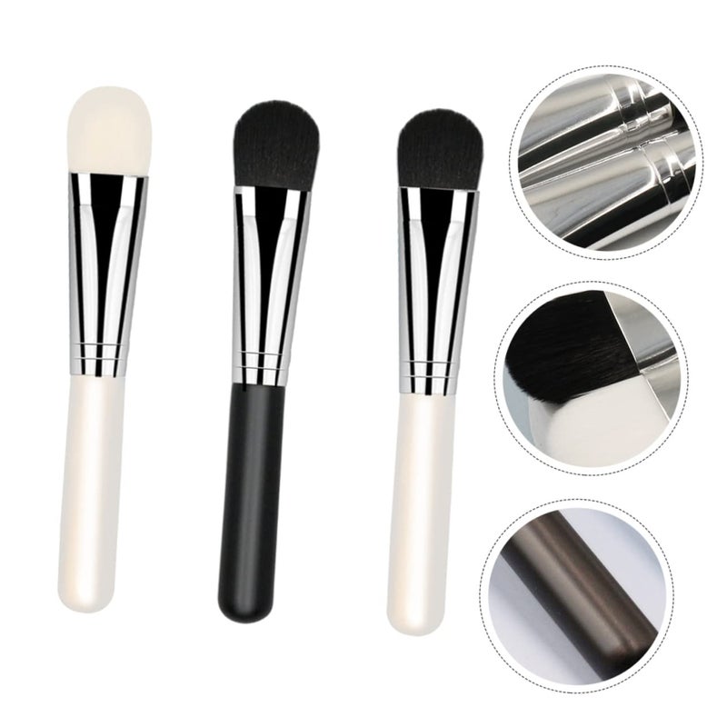 3Pcs Wooden Handle Face Mask Applicator Brush For Gel And Masks Soft Bristles - Image 4