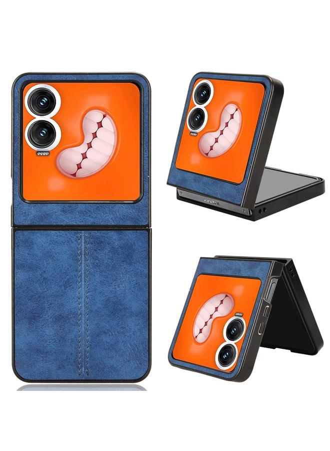S-TOP Case For Infinix Zero Flip Cow Pattern Sewing Back Cover Phone Case - Image 1