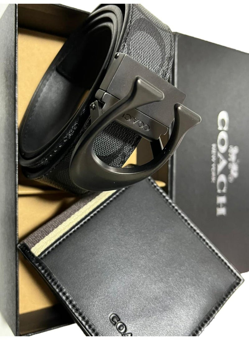 كوتش اوت ليت طقم محفظة وحزام رجالي من كوتش - Image 3