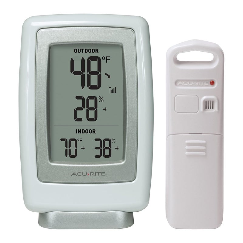 AcuRite 00611A3 Wireless Indoor/Outdoor Thermometer and Humidity Sensor with Digital Display - Image 1