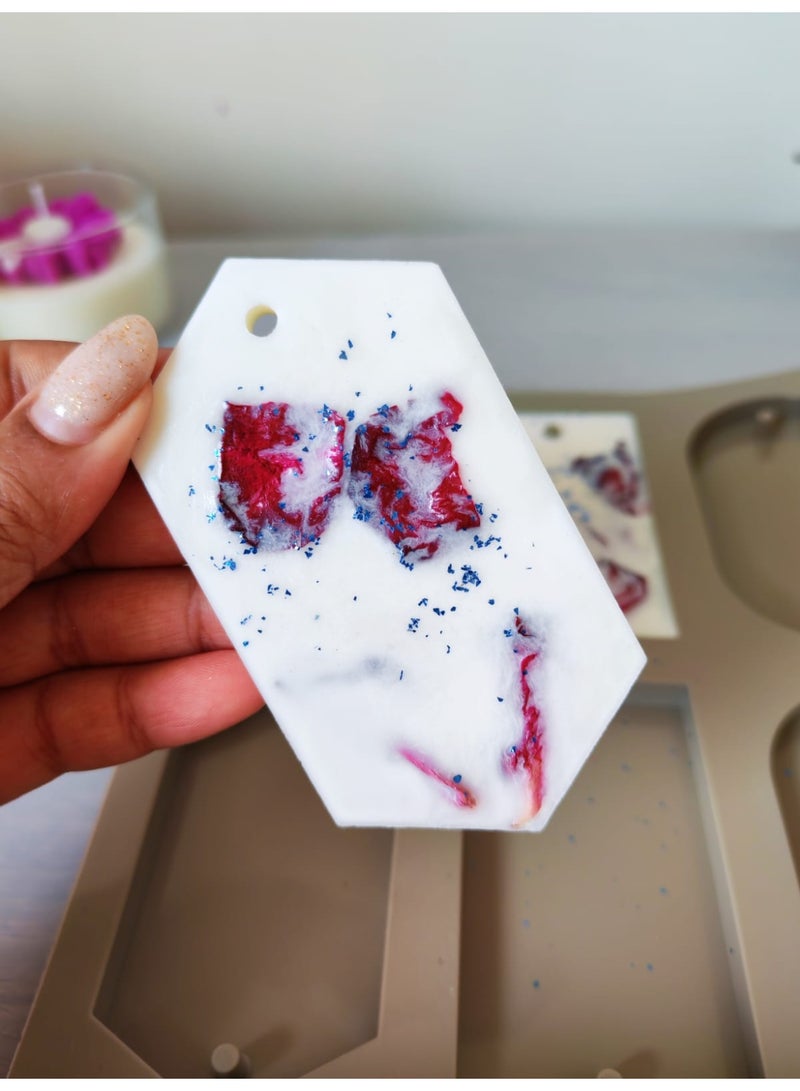 Glowlyn Scented Air Freshner, Hanging Car Air Freshner, Wax Sachet with Rose petals, Lasts upto 8 weeks, Wax Sachets for Drawers & closet, Home Fragrance Sachet for Lover/Home/Car Fragrance Product - Image 5