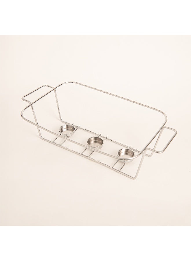 La Mesa 15"Rect. Casserole With Candle Stand Silver - Image 2