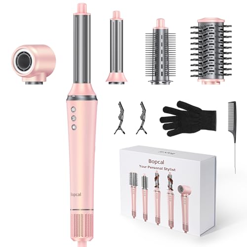 Bopcal 5 in 1 Hot Air Styler Wrap – High-Speed Hair Dryer Brush with Auto Wrap Curlers, Fast Drying & Frizz-Free Styling, Smart Heat Control, No Heat Damage, Lightweight, Giftable for Women - Image 1