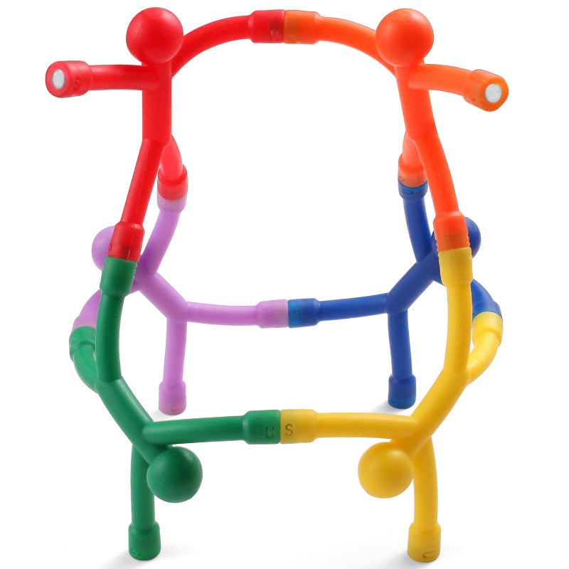YOTNUS 6Pcs MagneticPeopleMagnetMen Magnetic Travel Toys for Kids Creative Portable and Educational Funny Magnets for Kids Small Toys for Classroom Prizes Easter Egg Stuffers Office - Image 3
