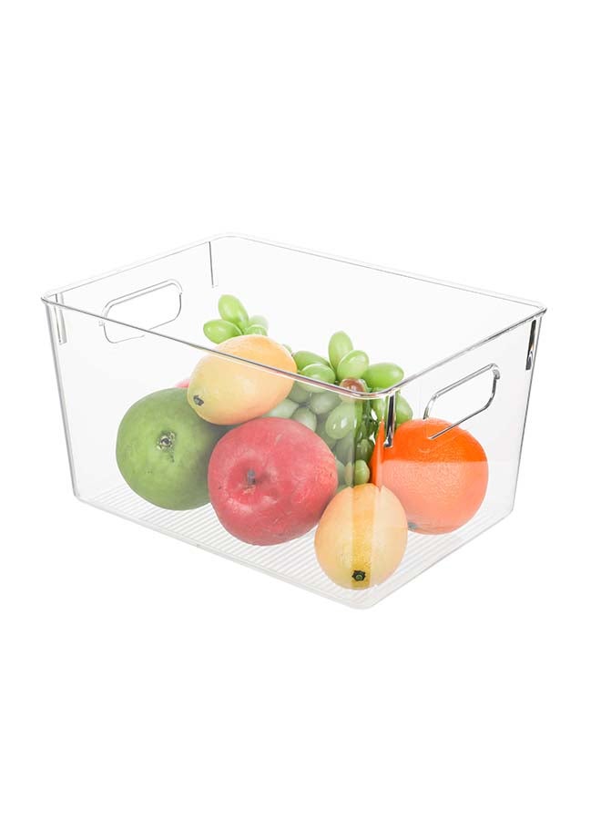 ايست من نون 4 قطع من صناديق التخزين المربعة الشفافة بمقابض - خالية من مادة BPA، متينة بسعة 10 كجم، منظم متعدد الأغراض للمخزن، والخزانة، وغرفة الغسيل، والمطبخ، والحمام، وتنظيم أسفل الحوض 28.5 × 20.2 × 15.6 سم - Image 5