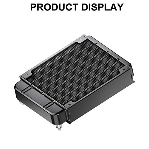 Clyxgs Water Cooling Radiator, 8 Pipe Aluminum Heat Exchanger Radiator with Fan for PC CPU Computer Water Cool System DC12V 80mm Black - Image 5